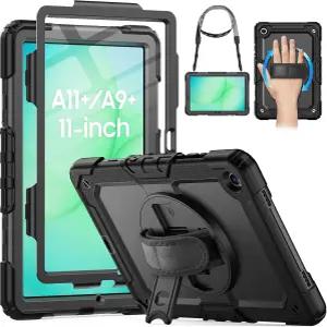 삼성 갤럭시 탭 A11 플러스 11인치 화면 보호기/핸드 스트랩/펜 홀더로 보호 태블릿 케이스 5G SM-X230 -