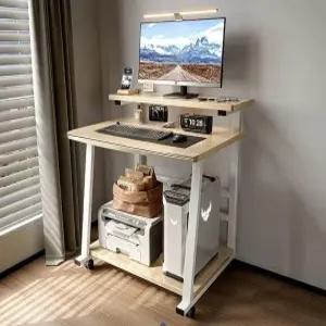 1인용 컴퓨터책상 슬림 공간활용 이동식 60cm 블랙 원룸 책상 좁은방 미니