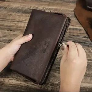 BP9188C 천연소가죽 빈티지 잠금장치 데일리클러치백 손가방