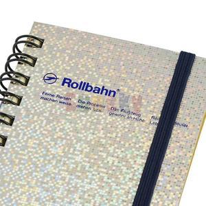 Delfonics 롤반 메탈릭 포켓 노트북 눈길을 끄는 그린 홀로그램 커버 부드러운 글쓰기 및 세련된 그리드 페