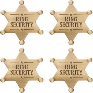 핑거인스피어 4pc 링 배지 메탈 베어러 웨딩 가슴핀 선물 액세서리 결혼 기념품 파티 리허설 소년 청소년을