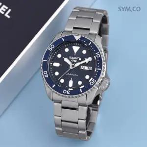 [세이코]5 SRPD51K1 오토매틱 블루 아날로그 캐쥬얼 남자 메탈 시계 d4