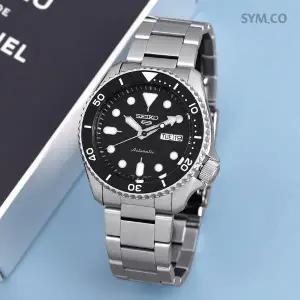 [세이코]5 SRPD55K1 오토매틱 블랙 아날로그 캐쥬얼 남자 메탈 시계 d4