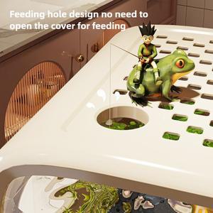 특이한 수족관 어항 생태 조경 세트 일체형 여과 산소 발생기 투명 거북이