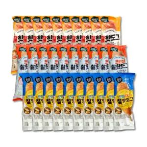 올바르고반듯한 핫도그 3종 30개 세트 (찰핫도그10개+크런치10개+모짜체다10개)