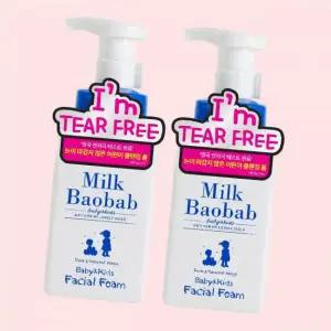 밀크바오밥 베이비 앤 키즈 어린이 티어프리 페이셜 폼 클렌저 300ml 2개 4549731