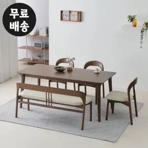 모닉 에쉬 원목 6인용 식탁세트 벤치형 고급 1800