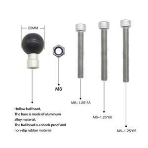 볼헤드 베이스 어댑터 M8 나사 오토바이 스루 홀 Gopro insta360 마운트 1 인치