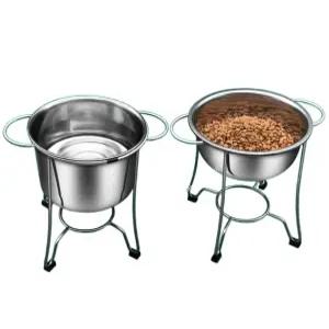 스텐 대형견 개밥 물그릇 사료그릇 손잡이 리트리버 애완견