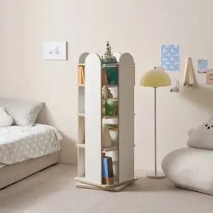 [인터데코]공간활용 좋은 책정리 회전형 책장 4단 P0000BTJ