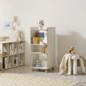 [인터데코]공간활용 좋은 책정리 회전형 책장 3단 (바퀴형) P0000BTI