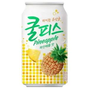 쿨피스 YJC245H6 파인애플맛 유산균 캔음료 350ml 24캔 대용량 박스 여름 시원한 혼합음료