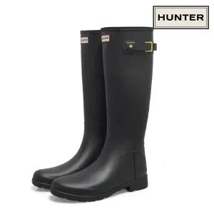 [헌터] 우먼스 리파인드 골드 트림 톨 레인부츠 블랙 HFRW0024252-BLK