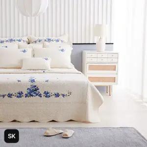 SK 효재 워싱 광목 침구 세트(이불+패드)