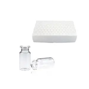 붕규산염 유리 표준 크림프 헤드스페이스 바이알 10ml 용량 평평한 바닥 경사 마감 22.5x46mm 100팩