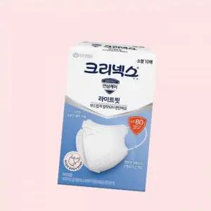 크리넥스 KF80 라이트핏 새부리형 생산 마스크 화이트 소형 10P X 4EA 4598872