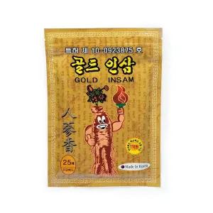 골드인삼파스 국산 골드 인삼파스 25매 붙이는 찜질 패드 홍삼 손목
