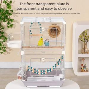 아크릴 새장 호랑이 스킨 앵무새 Xuan Feng 모란 Wenniao 자수 눈 대형 빌라 새장보기 케이지