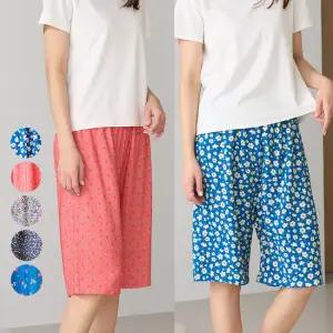 5색_여성 인견 7부 파자마 반바지 여름 시원한 잠옷 빅사이즈 칠부 팬츠