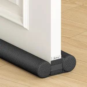 Fowong 도어 드래프트 스토퍼 30인치 36인치 차단기 조절 가능한 소음 씰 큰 간격 검은색