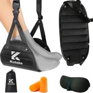 비행기 또는 여행용 베개용 풋 해먹 및 휴식 슬립 마스크 이어 플러그가 포함된 최고의 액세서리