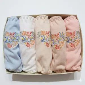 [트라이엄프](광주신세계) NEW 하트플라워 자수 맥시 105까지 순면요일팬티 5종택1(TCWPTR16)