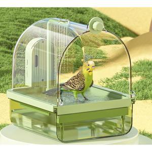 앵무새 욕조 목욕통 모이통 무선 그린 샤워 대형 자동 걸이형 순환 DS 2F