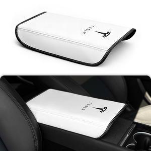 모델 Y / 3용 폴럼크스 센터 콘솔 팔걸이 커버, 소프트 가죽 패드 보호대 박스 쿠션, 뉴 테슬라 리프레시 (2020-2026) 3 (2019-2025)과 호환됩니다