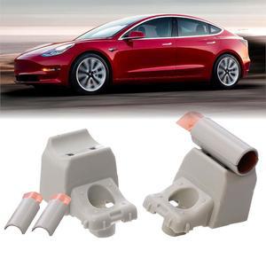 USR 17-20 Model 3 마그네틱 업그레이드 2021+ 인테리어 선바이저 후크 교체 실린더 로드 커버 플러스 클립(1쌍) - 2017-2020 Tesla 3와 호환 가능