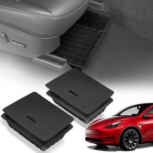 2020-2024년형 테슬라 모델 Y용 뚜껑 장착 YHTAUTO 언더시트 보관함, 히든 트레이 정리함 5인승 Y 액세서리, 2개 PCS