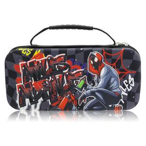 마블 스파이더맨 마일스 모랄레스 닌텐도 스위치 2 케이스 | 콘솔용 하드 쉘 보호 휴대용 액세서리, 게임 및 스토리지용 여행용 파우치 디자인