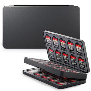 닌텐도 스위치 2 / 1 OLED 라이트용 FANPL 게임 케이스 홀더, 2용 카드 40장 및 마이크로 SD 슬롯 휴대용 보관 케이스, 하드 쉘 소프트 라이너가 있는 카트리지 박스