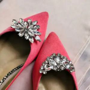 웨딩촬영용 코사지 큐빅 셀프 구두 장식 소품 한쌍 JMM5+1hbo