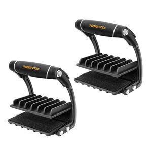 [미국배송] 합판 및 건식 벽체용 POWERTEC 2PK 패널 캐리어 - 100파운드 용량의 인체공학적 한 손 리프팅 도구 최대 1인치 두께의 시트용 고강도 자동 조절 클램프(72086-P2)