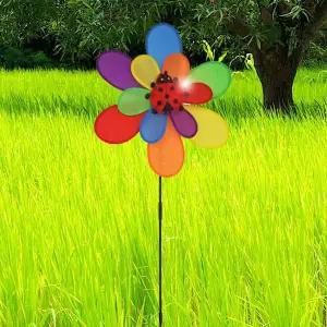 [셀러에이드]TBZ 정원용 2단 무지개천 야외장식 바람개비 파티소품