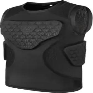 청소년 패딩 축구 셔츠 심장 흉골 가슴 보호대 스포츠 소프트볼 야구 로스 럭 컴프레션 언더셔츠