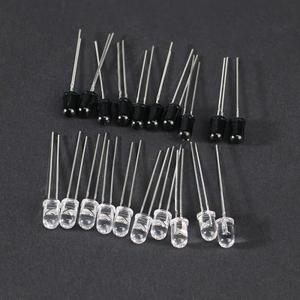 Arduino DIY 프로젝트용 10쌍 F3 F5 3M 호환m/5mm 940nm IR 이미터 및 수신기 다이오드 키트