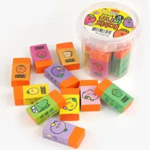 깜도리2 미니 당근 캐릭터 선물 답례품 타입 단체 사각 지우개세트 6개