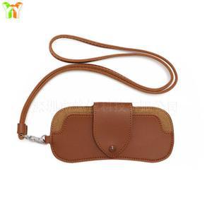 안경테 케이스 걸이식 랜야드 가죽 휴대용 여행 슬리브 보관함 선글라스 거치대 안경집 인조