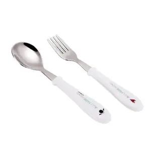 [알티피아]어린이 스텐 304 스푼 포크 세트 1P 유아 이유식 식기 스푼포크세트