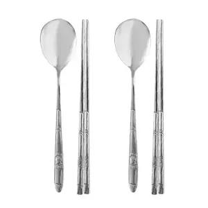 [알티피아]스텐 아동 수저세트 곰돌이 2P 숟가락 젓가락 셋트 유치원식기