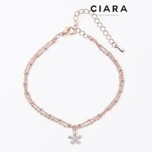 [씨아라]CIARA 14K Maclodio 풀샤이닝 데이지 팔찌(GoldPlated)