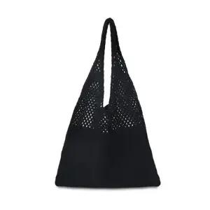 [라일리] Rly 여성 캐주얼 니트 숄더백 캔버스백 블랙 가방