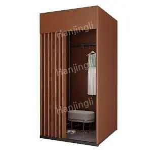 이동식접이식간이탈의실피팅룸드레스룸옷가게부스가림막커튼임시휴대용공간분리간편설치이동형접이형매장행