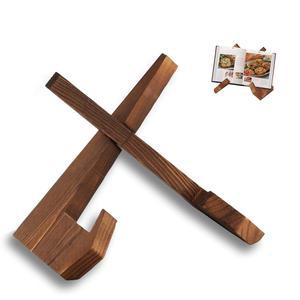 쿡북 스탠드, 주방 카운터용 우드 레시피 북 홀더, 다기능 디스플레이, 카운터 장식