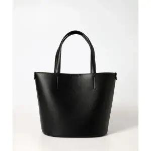 매장정품 YELLOWSTONE Vegan leather Handle Bucket bag - Black