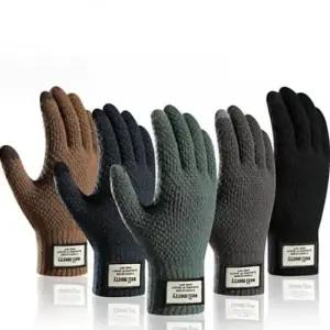 털장갑 크리스마스 겨울 남성장갑 엠보라벨 니트장갑 가능 털 스마트폰 터치 장갑 방한 기모 폰 준캡