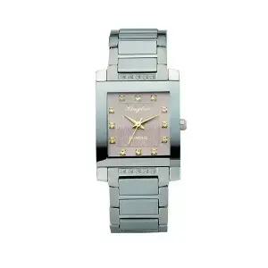 킹덤 고품격 천연 다이아몬드 텅스텐 남자 선물 명품 예물 고급 사각 메탈 손목 시계 / KD3050M