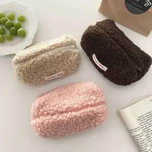 양털 뽀글이 파우치 화장품파우치 더스트백 필통