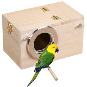 나무 새장 중첩 상자 앵무새 Budgies 칵테일 핀치 Lovebird Birdhouse에 대한 부화 둥지 번식